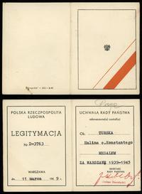 Polska, zestaw 4 legitymacji, 1959–1961
