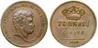 Włochy, 5 tornesi, 1848