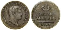 Włochy, 1/2 tornese, 1847