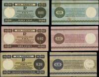 Polska, zestaw 3 bonów: 1 cent, 2 centy, 20 centów, 1.10.1979