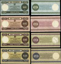 Polska, zestaw 4 bonów: 1 cent, 2 centy, 5 centów, 20 centów, 1.10.1979