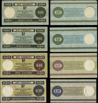 Polska, zestaw 4 bonów: 2 x 1 cent, 5 centów, 20 centów, 1.10.1979