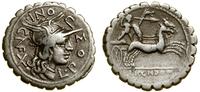 Republika Rzymska, denar serratus, 118 pne