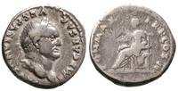 denar 75, Rzym, na rewersie siedząca Pax z gałąz