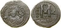 Bizancjum, follis, 591–592 (10 rok panowania)