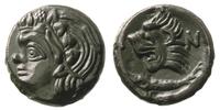 tetrachalkon 294-284 pne, Aw: Głowa Satyra w lew