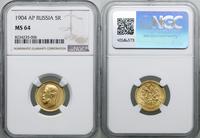Rosja, 5 rubli, 1904 AP