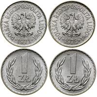 Polska, zestaw: 2 x 1 złoty, 1971 i 1973