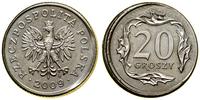 Polska, destrukt  monety o nominale 20 groszy, 2009