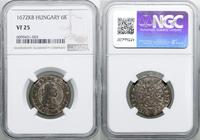 Węgry, 6 krajcarów, 1672 KB