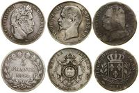 Francja, zestaw 3 x 5 franków, 1834 A