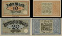 Brandenburgia, zestaw: 10 i 20 marek, bez daty (1918)