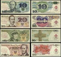 Polska, zestaw 7 banknotów z okolicznościowym nadrukiem PTN, 1976–1988