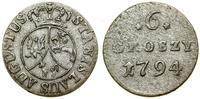 Polska, 6 groszy miedziane, 1794