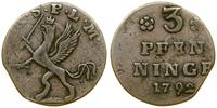 Pomorze, 3 fenigi, 1792