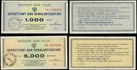 Polska, zestaw: bony na 1.000 i 5.000 złotych, 1982