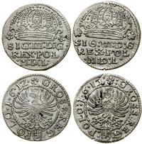 Polska, zestaw: 2 x grosz, 1612 i 1613