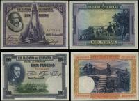 Hiszpania, zestaw 4 banknotów, 1925–1928