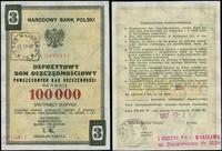 Polska, depozytowy bon oszczędnościowy na kwotę 100.000 złotych