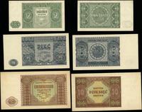 Polska, zestaw: 2 (st. I/I-), 5 (st. I/I-), 10 złotych (st. II/II+), 15.05.1946
