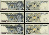 Polska, zestaw: 3 x 1.000 złotych, 1975–1979