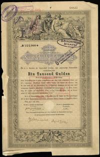 Austria, obligacja rządowa na 1.000 guldenów, 1.07.1868