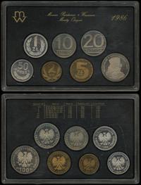 Polska, zestaw rocznikowy monet obiegowych – prooflike, 1986