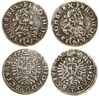 Austria, zestaw: 2 x 3 krajcary, 1637, 1638