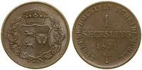 Niemcy, 1 sechsling, 1851