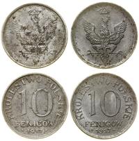 Polska, zestaw: 2 x 10 fenigów, 1917 F