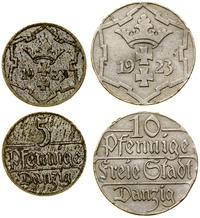Polska, zestaw: 5 i 10 fenigów, 1923
