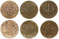 Polska, zestaw: 3 x 1 grosz, 1923