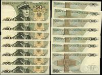Polska, zestaw: 7 x 50 złotych, 1975–1982
