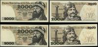 Polska, zestaw: 2 x 2.000 złotych, 1.06.1982