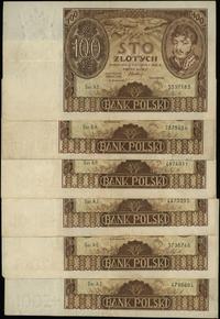 Polska, zestaw: 6 x 100 złotych, 2.06.1932