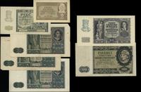 Polska, zestaw 7 banknotów, 1940–1941