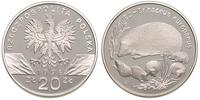 20 złotych 1996, Warszawa, Jeż, moneta w plastik