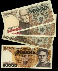 Polska, zestaw 37 banknotów, 1979–1993