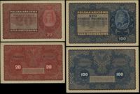 Polska, zestaw 4 banknotów, 23.08.1919