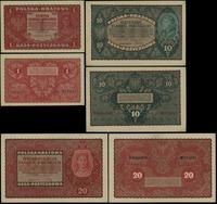 Polska, zestaw 5 banknotów, 23.08.1919