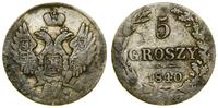 Polska, 5 groszy, 1840 MW