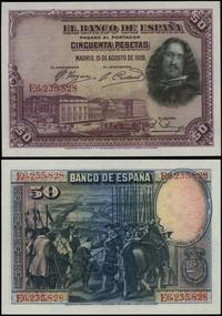 50 peset 15.08.1928, seria E, numeracja 6235828,