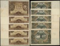 Polska, zestaw: 5 x 100 złotych, 9.11.1934