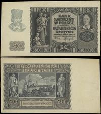 Polska, niedokończony druk 20 złotych, 1.03.1940