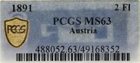 Austria, 2 floreny, 1891