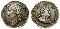 Francja, Aw: Głowa w lewo, niżej sygnatura EUG. DUBOIS F, LOUIS XVIII ROI - DE FRAN..