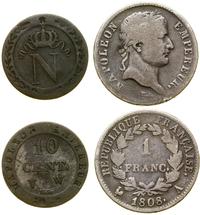 Francja, zestaw 3 monet