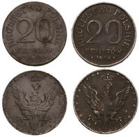 zestaw 2x 20 fenigów 1917, 1918, Stuttgart, raze