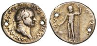 denar 75-79, Rzym, na rewersie stojący Jowisz z 