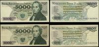 Polska, zestaw: 2 x 5.000 złotych, 1.06.1982 i 1.06.1986